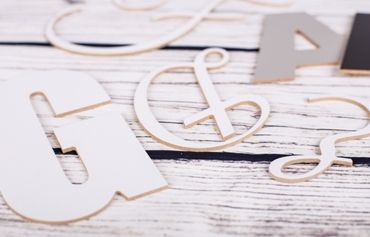 Laminated MDF letters